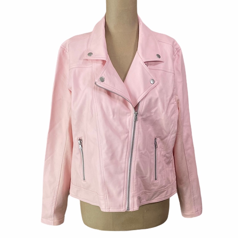 JUSTICE Pink Pleather Jacket NWT Size 20Plus
